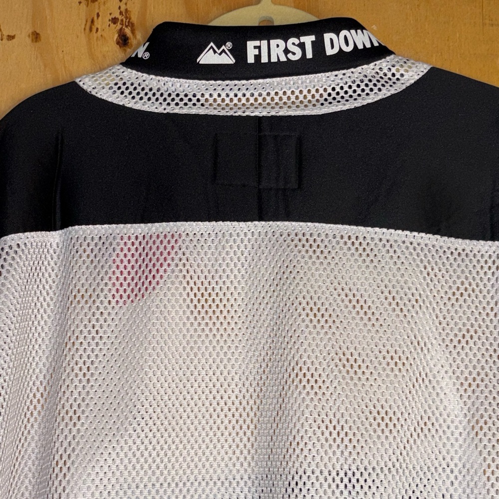 First Down Y2k Mesh Pullover Jacket Oversized Bla… - image 7